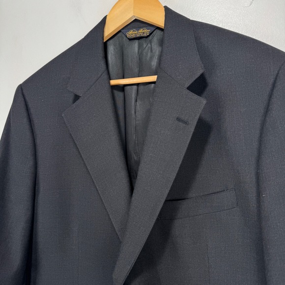 Brooks Brothers Worsted Wool Blazer Sport Coat Men 40R Gray 100% Wool 2 Button - Picture 3 of 14